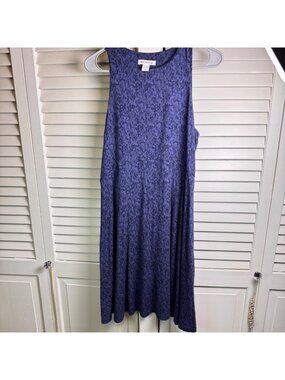 Athleta Santorini medium Blue Printed Sleeveless Dress Modal Blend stretchy